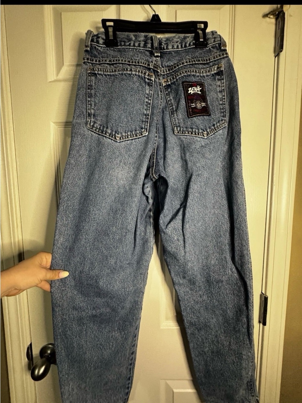 EUC VINTAGE ZENA JEANS Size 8 BLUE HIGH RISE TAPERED MOM PANTS 80-90s - Picture 6 of 9